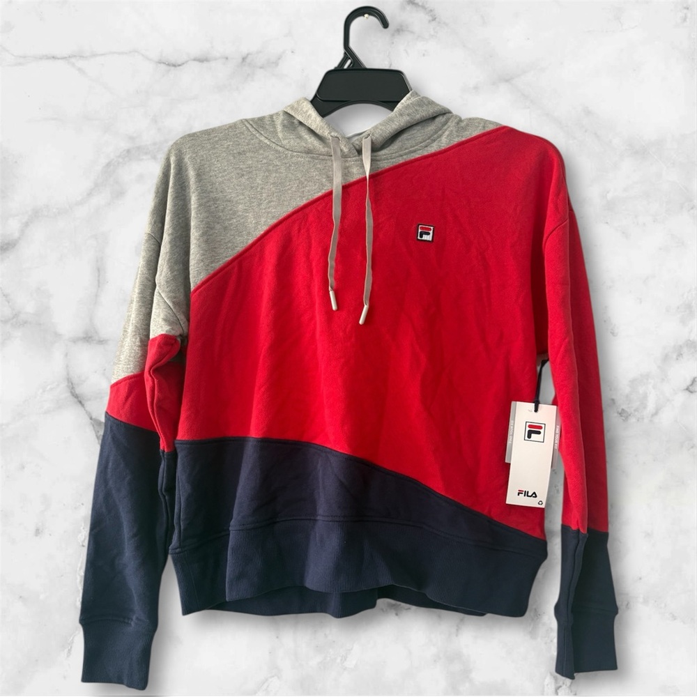 Fila Red and Gray Sweatshirt Casual Comfort